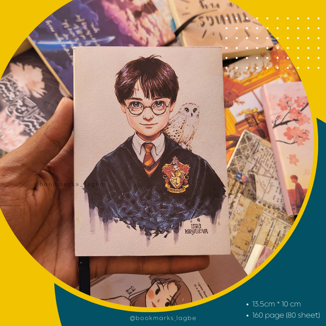 Harry Potter Small Pocket Notebook- Notebook/sketchbook/sketchpad for drawing, sketching, writing with classic look. 