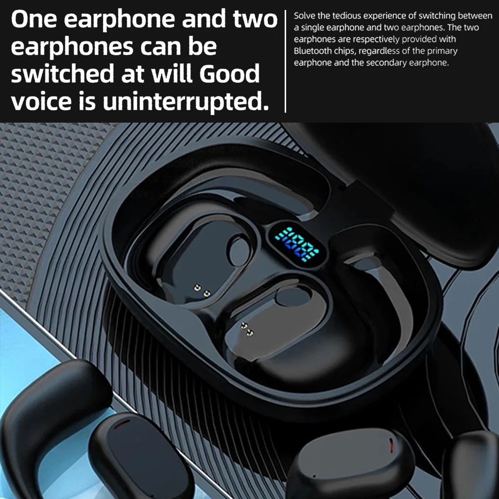 GT280 Wireless Headphones Touch Control Earbuds LED Display Headset For Sports Laptop TV Smart Phones Tablets. 