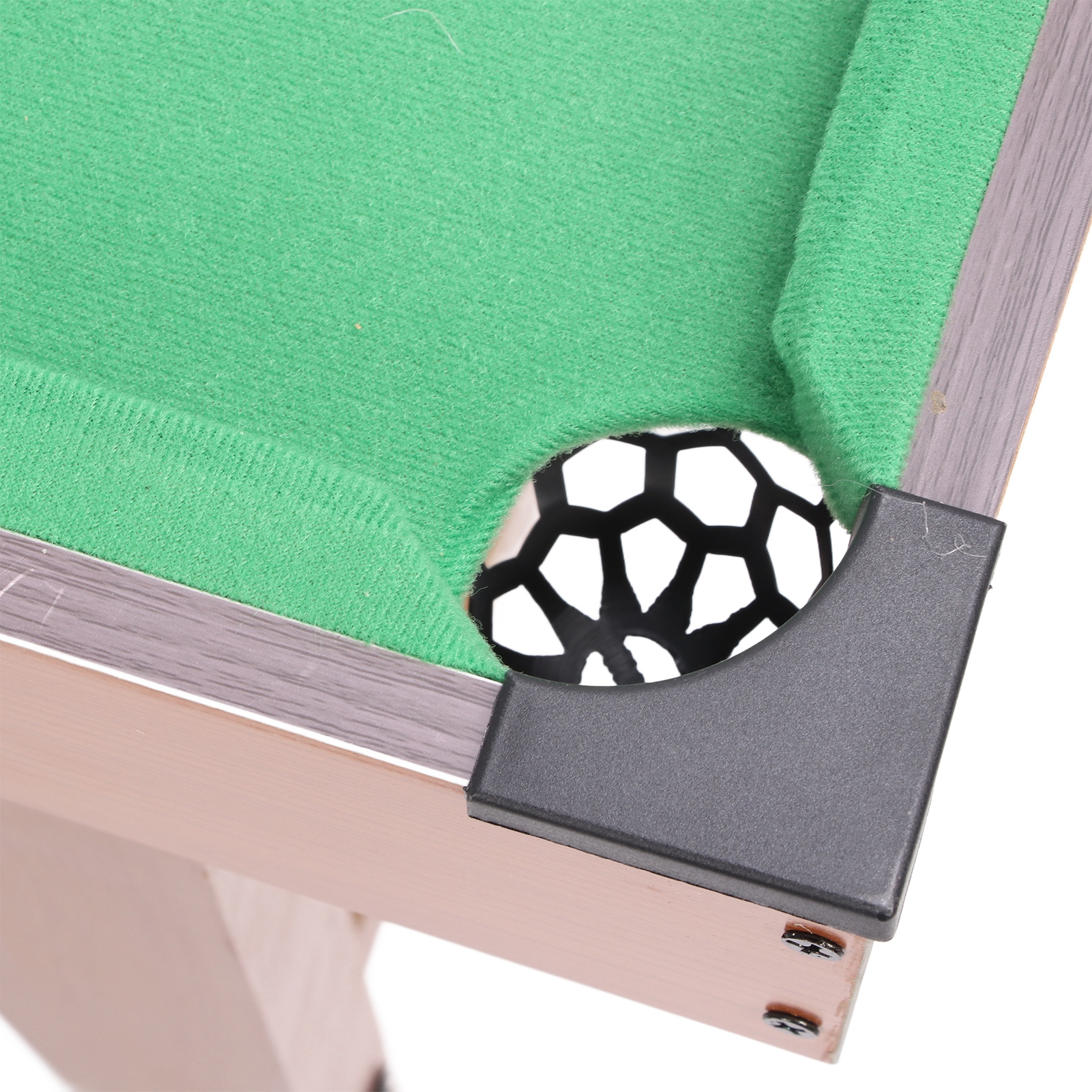 Tabletop Pool Table for Kids, Billiards Table for Kids Portable 1 Cue Ball 1 Racking Triangle 2 Pool Sticks 15 Colored Balls 1 Brush for Family Game Room. 