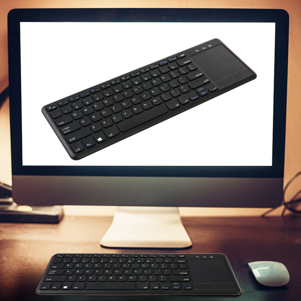 2.4G Wireless Touchpad Keyboard Multi-touch Ultra-slim with USB Receiver for Android Smart TV Computers Ladtops Desktops. 