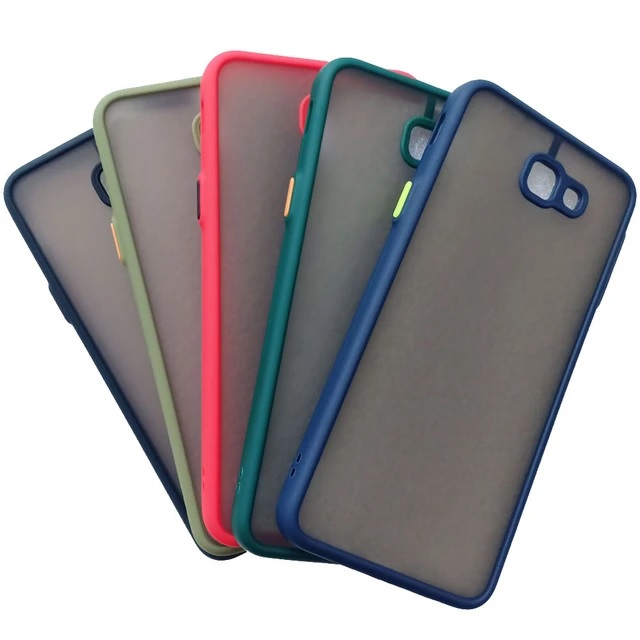 Samsung Galaxy A71 - IMPT Luxurious Smoky Matte Case Shockproof Contrast Color Hit Button Hard Silicone Transparent Mobile Back Cover
