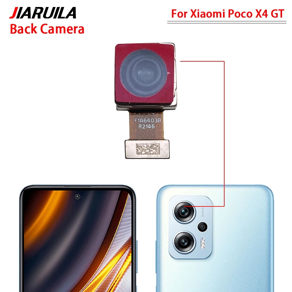Original For Xiaomi Poco F3 F4 X3 X4 GT M3 X4 Pro Front Camera Flex With Back Rear Camera Module Flex Cable. 