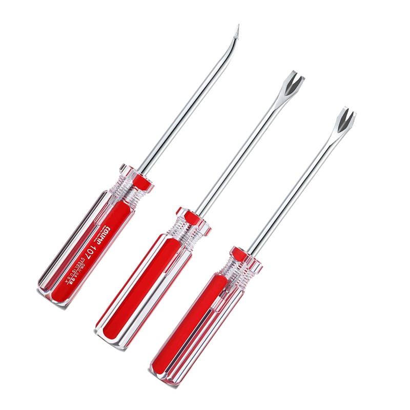 3Pcs Nail Pullers Tack Lifter 3mm V/U Tip Nail Staple Rivet Tack Puller Upholstery Staple Remover Screwdriver Tool. 