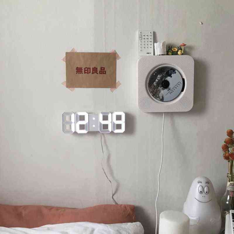 3d Led Digital Clock Electronic Table Clock Alarm Clock Wall Glowing