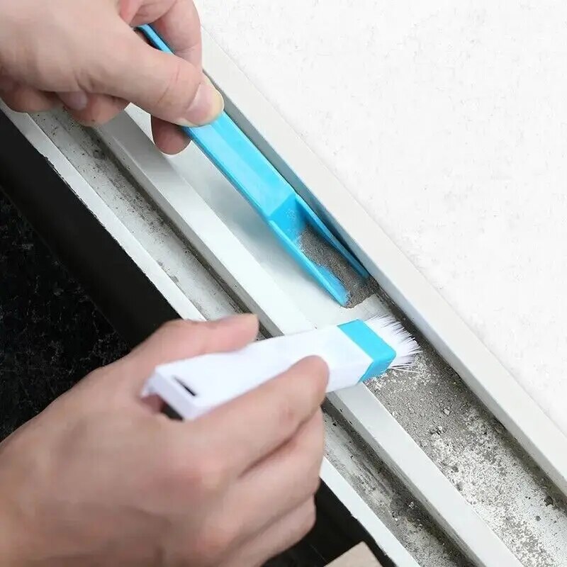 Multipurpose Window Door Keyboard Cleaning Brush Cleaner+Dustpan 2 In 1 Tool. 