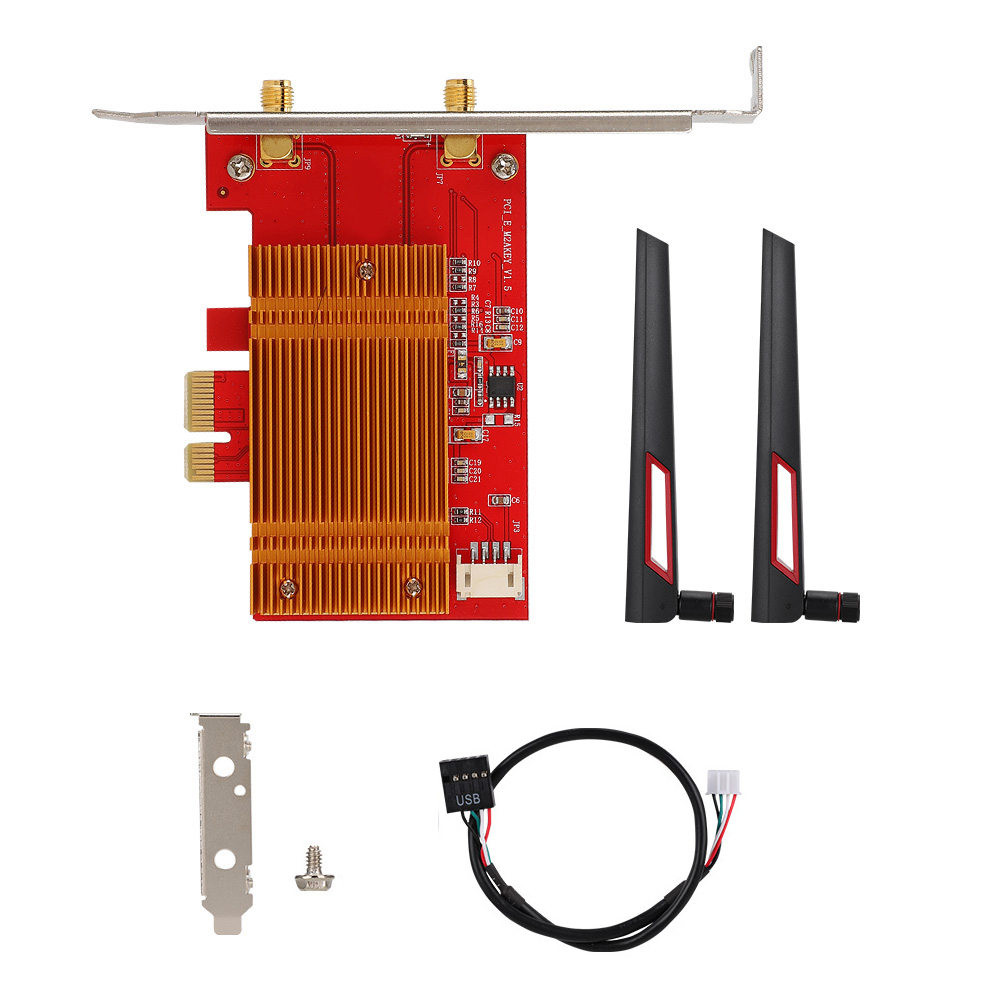 For Intel 9260AC Dual Band NIC 1.73Gbps PCI-E Desktop Wireless Network Card With 8dBi Antenna. 