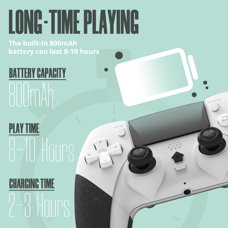 DATA FROG Bluetooth-compatible Wireless Controller For PS4 Gamepad For PC Joystick For PS4/PS4 Pro/PS4 Slim Game Console. 