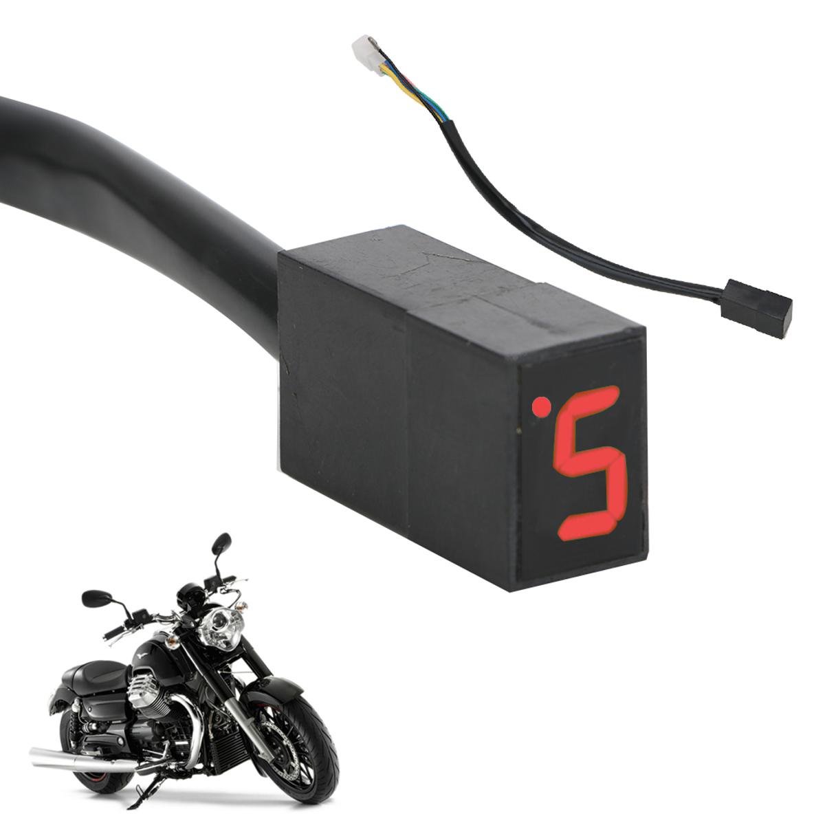 High Quality Universal Motorcycle Exterior Gear Indicator LED Display 5 Gears Motorcycle Shift Lever Sensor