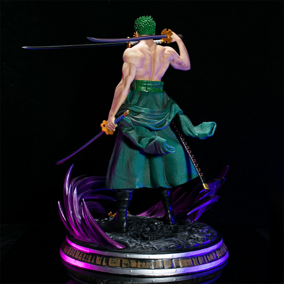 21cm One Piece Figure Small Blood Bath Sauron One Piece Gk Three-Knife Flow Stunt Version Scene Statue Boxed Anime. 