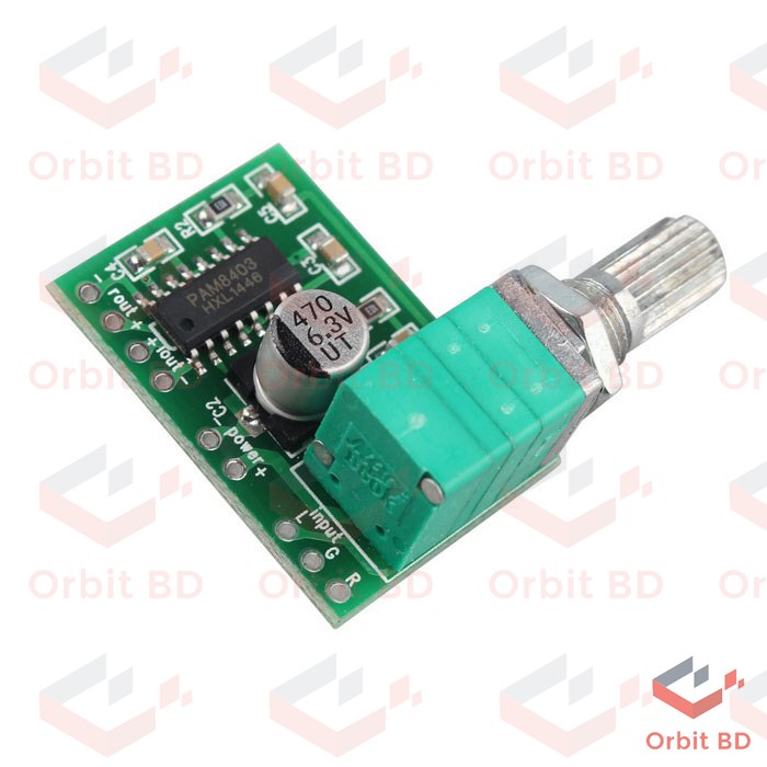 1 Volume PAM8403 8403 3W+3W DC 5V Mini Audio Amplifiers Board 2 Channel Stereo Amplifier With Potentiometer. 