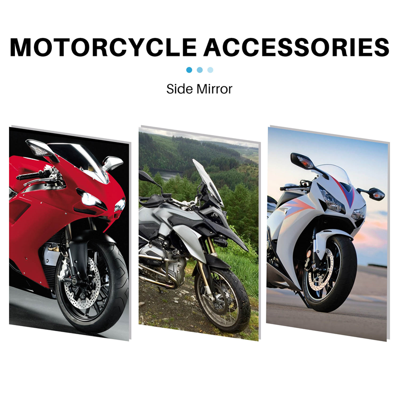 Universal Motorcycle Rearview Mirrors Wind Wing Adjustable Rotating Side Mirror for. 