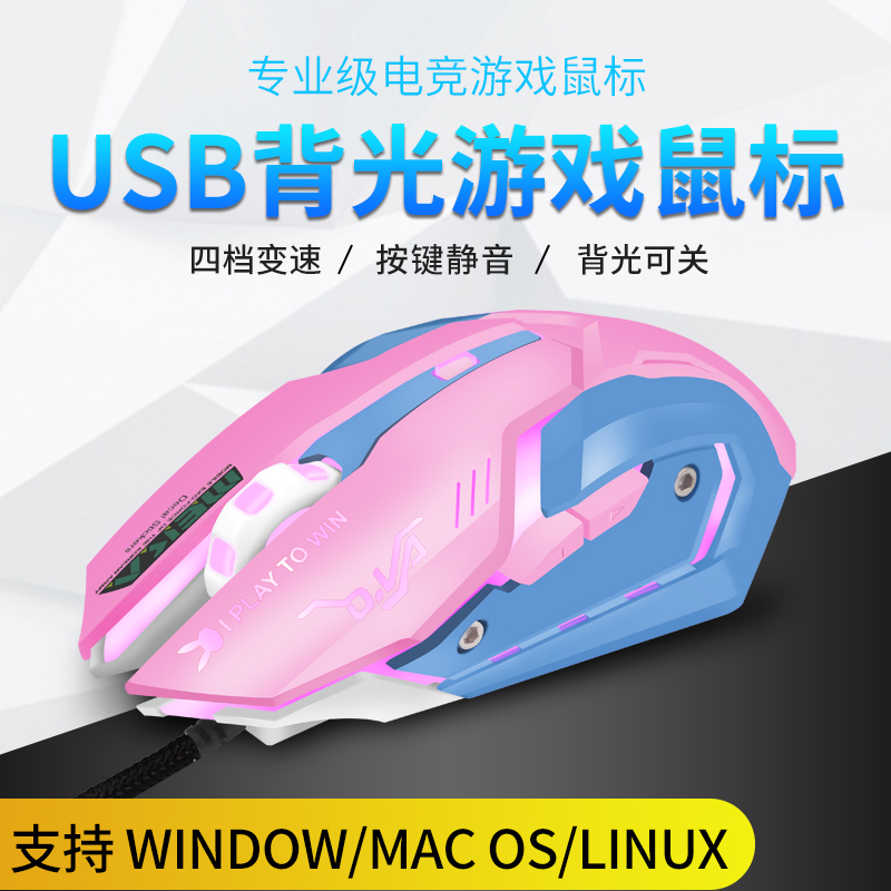 1.5M Computer Accessories Mechanical Mouse Mute Sound DVA Game Wired Mouse. 