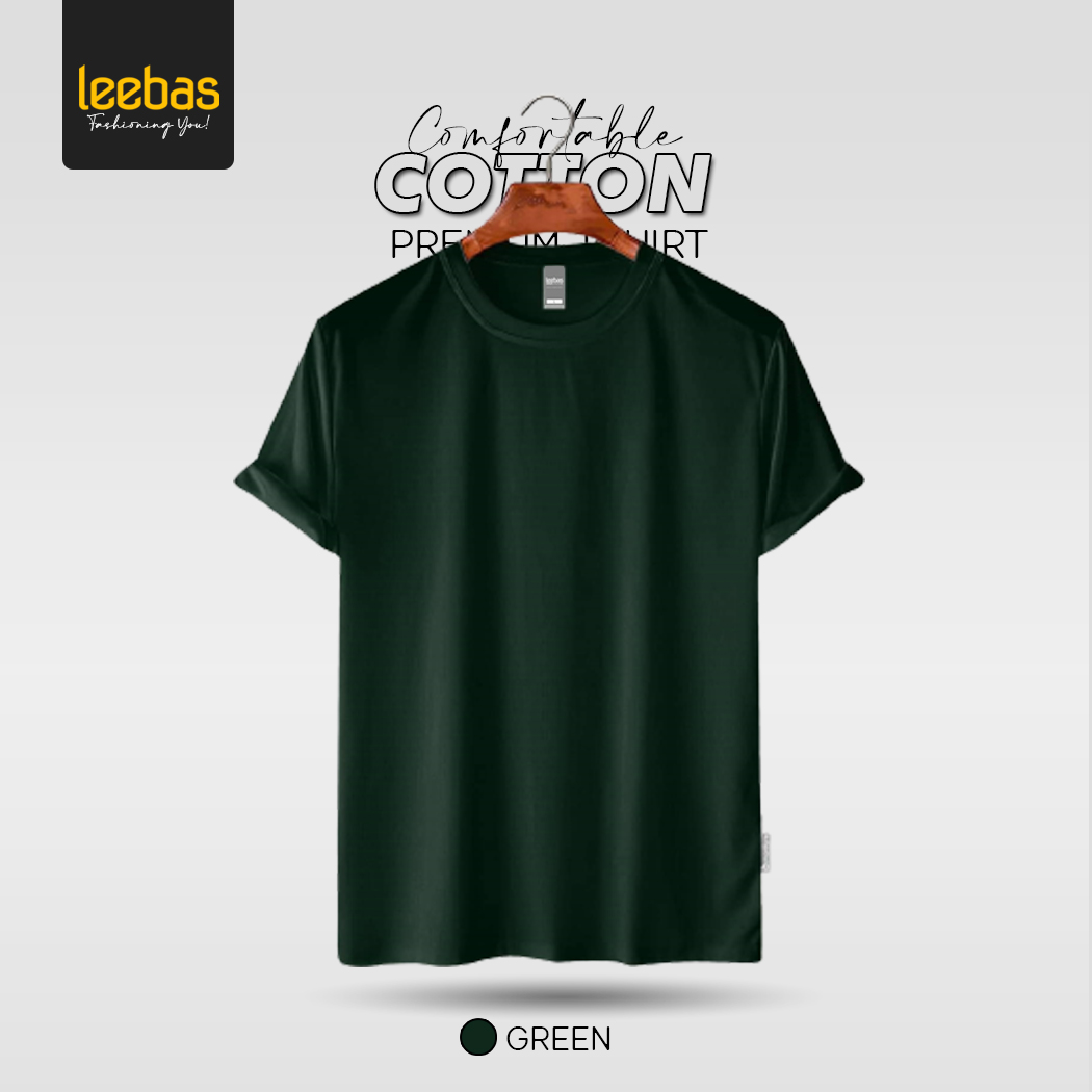 Men's Premium Blank T-shirt - GREEN 