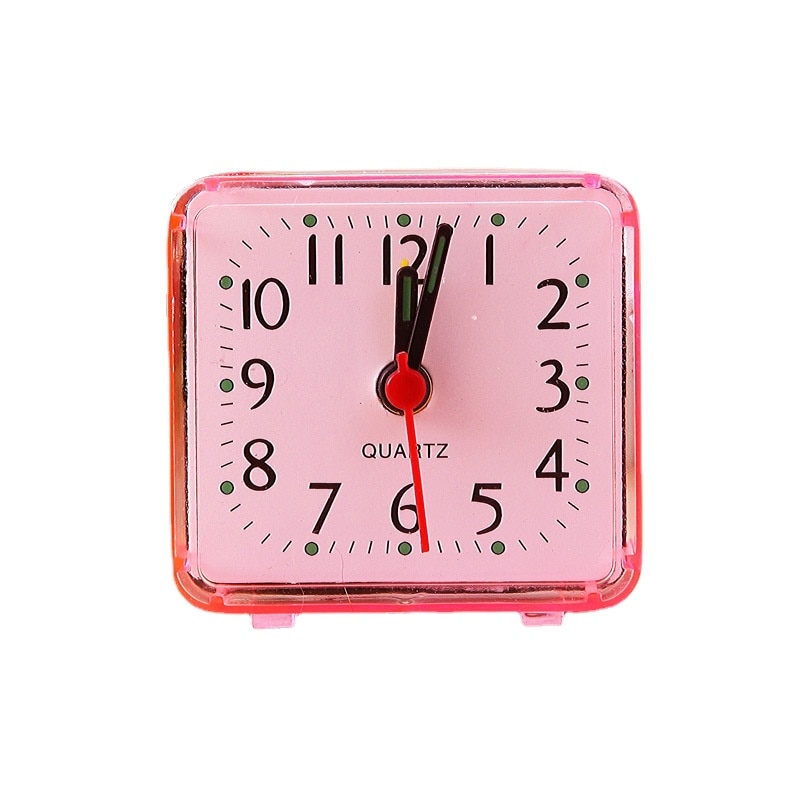 Korean Version of Small Alarm Clock Creative Transparent Candy-colored Alarm Clock Fashion Student Bedroom Bedside Crystal Clock. 