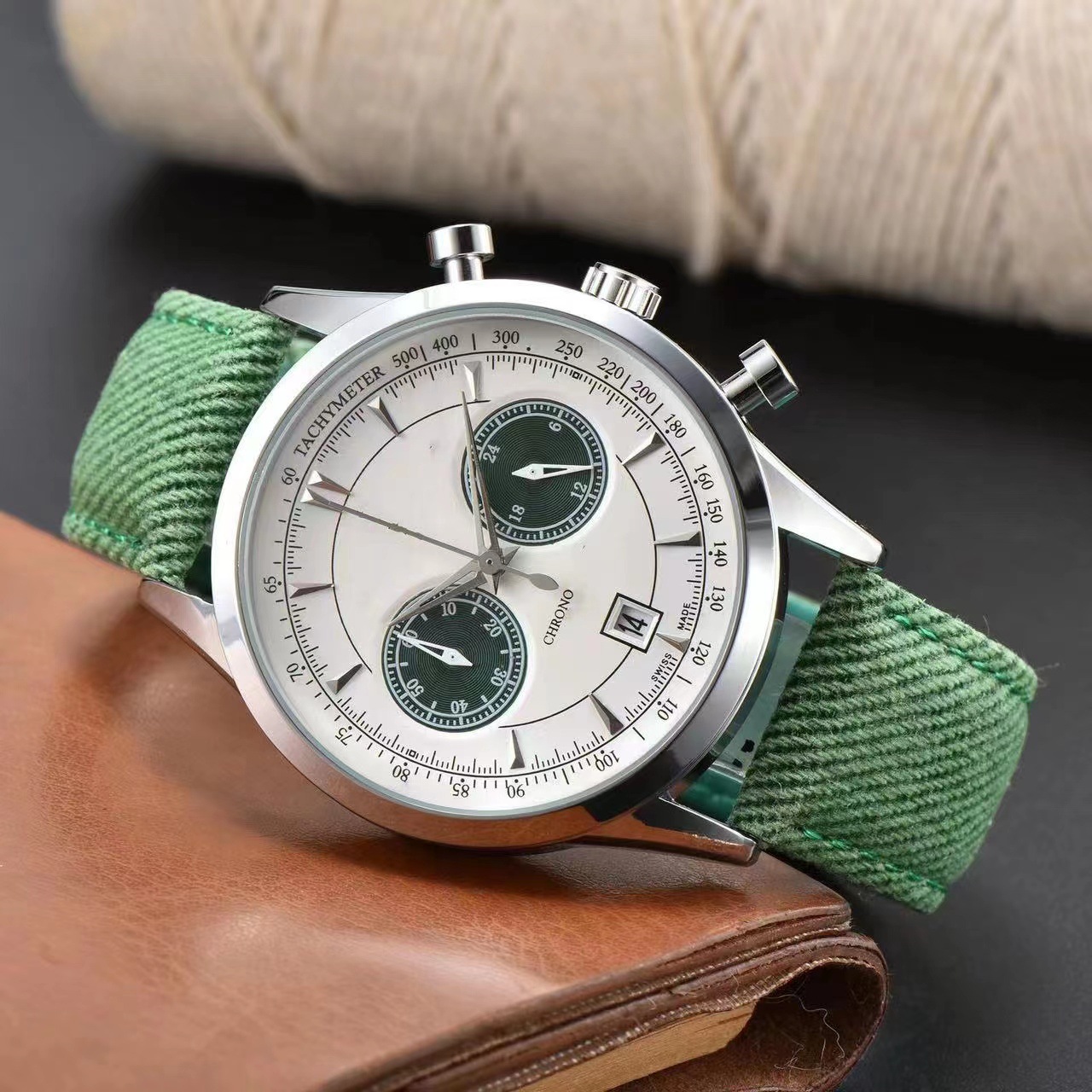 2023 Cross border Fashion Style Men's Multi functional Five Needle Quartz Watch with Instant Scan Time Manufacturer's Goods Available for One Piece Shipping. 