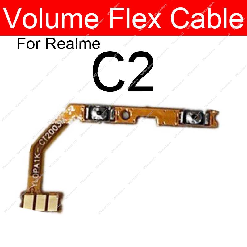Power Volume Button Flex Cable For Oppo Realme C1 C2 C3 C11 C12 C15 C17 Side Volume Power Mini Keys On OFF Ribbon Spare Parts. 