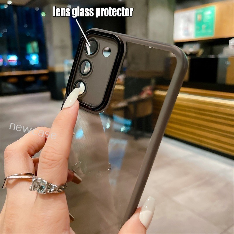 3 In 1 Honor X7C Shockproof Silicone Phone Case for Honor X7A X7B Camera Lens Glass Full Privacy Ceramic Matte Screen Protector. 