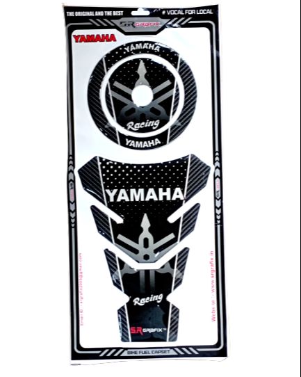 Yamaha fz-s v1 v2 v3 tank pad sticker for motorcycle  black