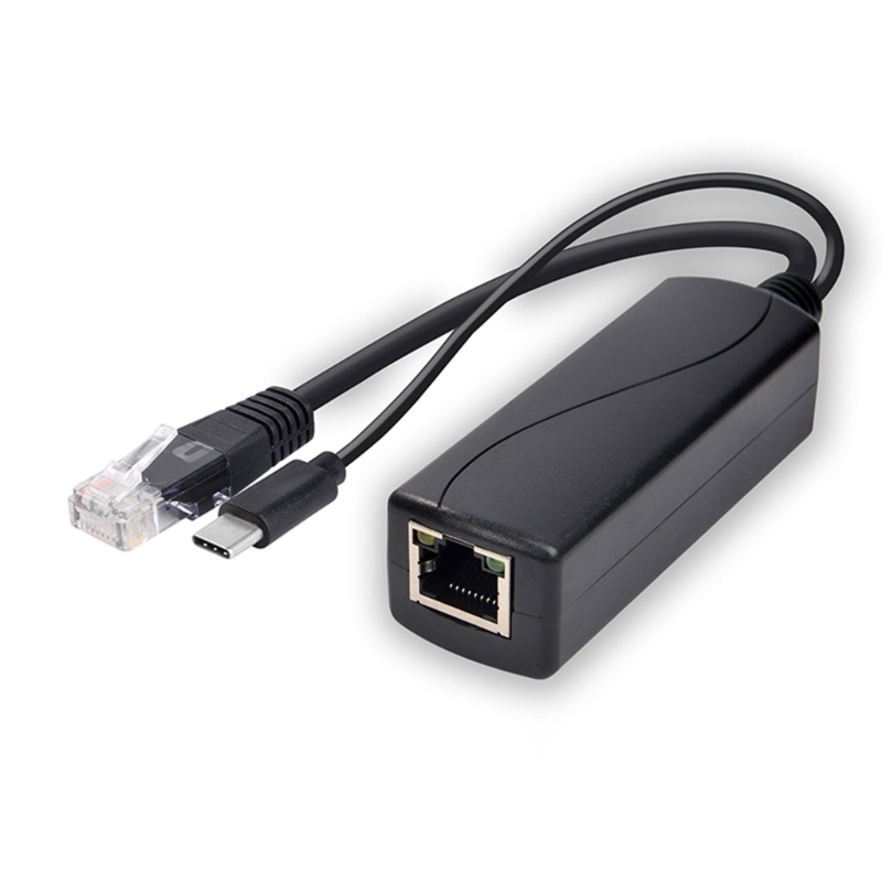 POE Splitter 48V to 5V MicroUSB Type C Power Over Ethernet Adapter Cable Injector Power Supply Module For IP Camera. 