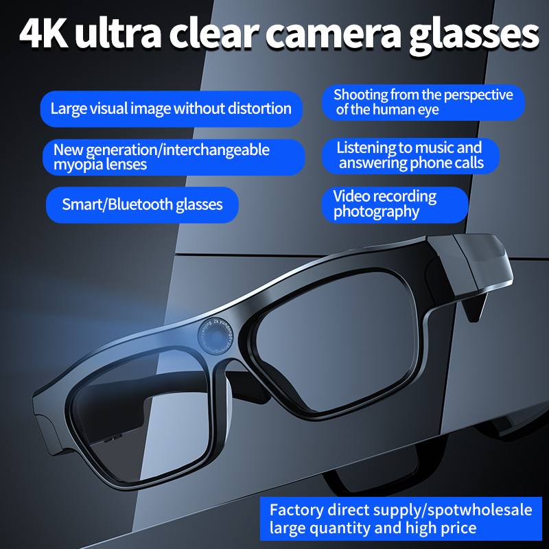 New Smart Bluetooth Glasses Driving Polarized Sunglasses Bone Conduction Smart Glasses With Bluetooth. 