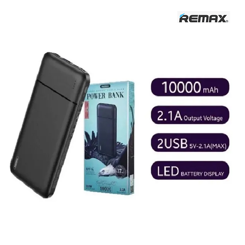 Remax RPP-96 Lango Series Dual USB Ports 10000mAh Power Bank- Black ...