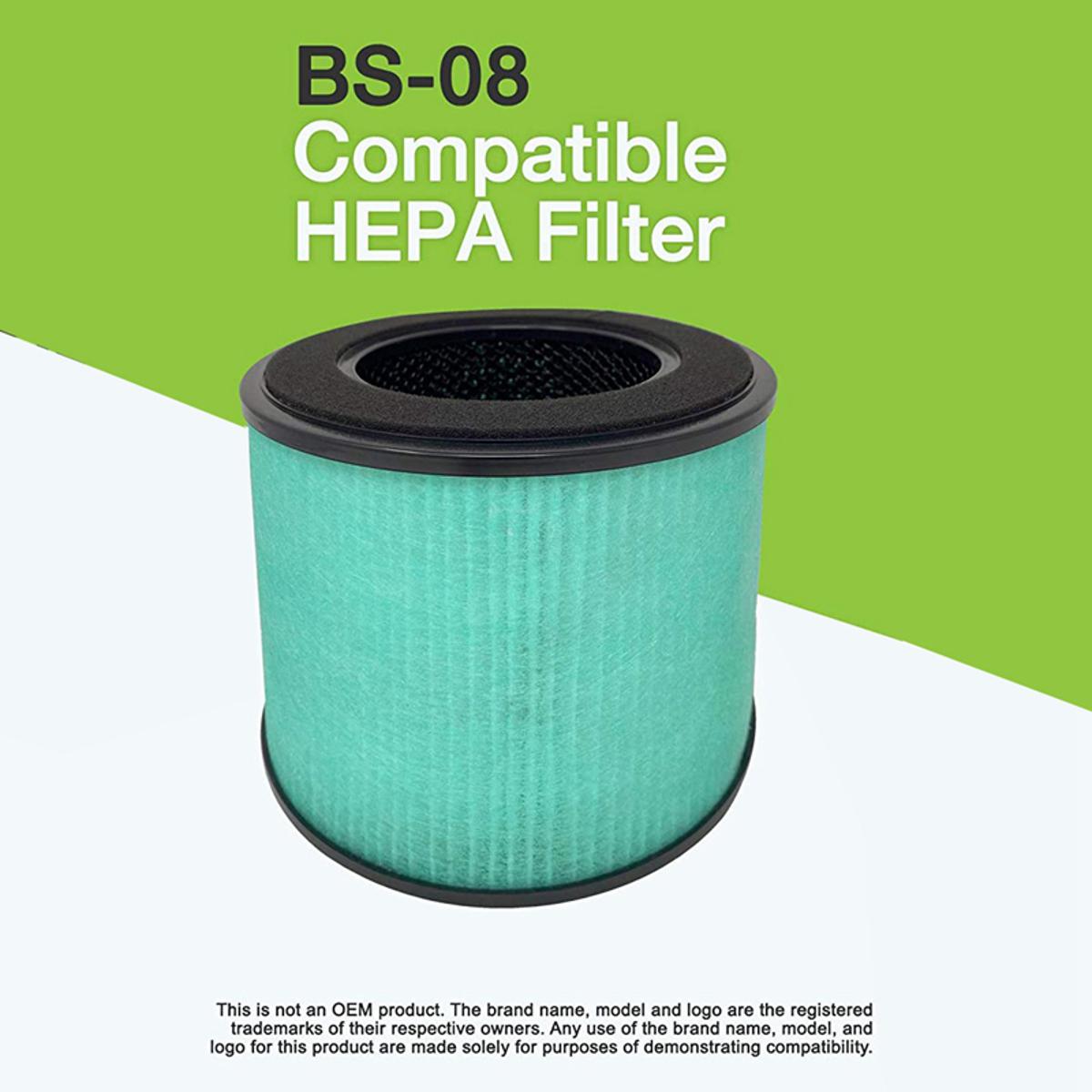 Air Filter Kit for PARTU BS-08 Air Purifier Family Backup,3 in 1 Filtration Efficient Activated Carbon HEPA Filter