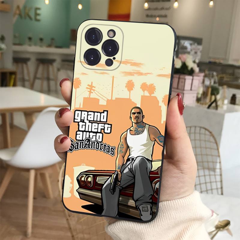 Rockstar Gta 5 Grand Phone Case Soft for iphone 14 13 12 11 Pro Mini XS MAX 8 7 6 Plus X XS XR Cover. 