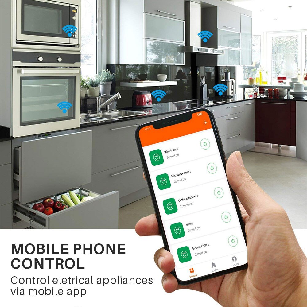WiFi Smart Power Plug Brazil 16A Wireless APP Remote Control Socket Voice Control Power Socket Support Alexa Google Assistant. 