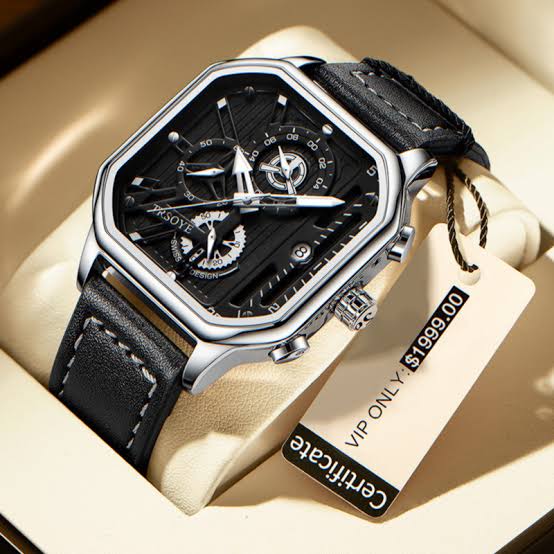 New Popular 2024 Trsoye luxury fashion leather belt wrist-watch for men's