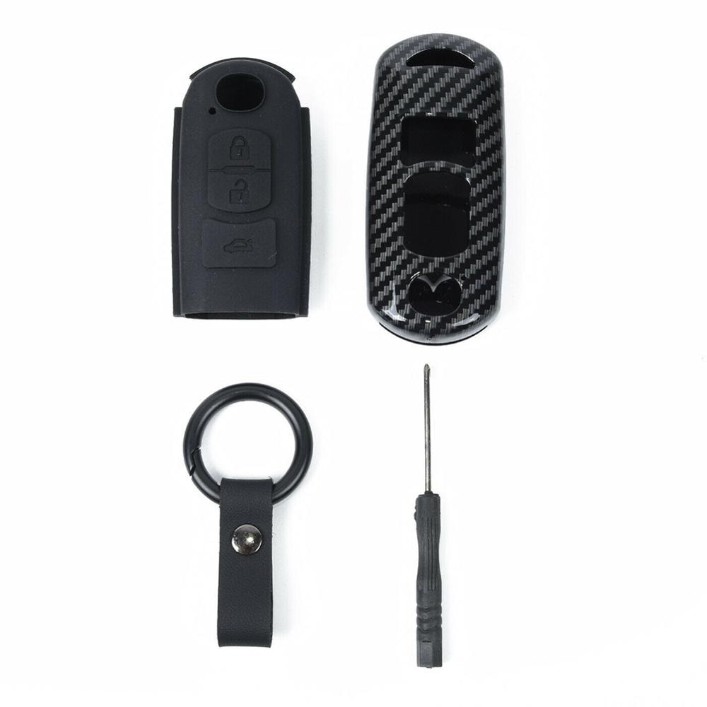【DM bag factory Store】Hot Car Remote Key Fob Case Cober Matte Blue Black For 3 5 CX3 CX5 CX7 CX9 MX5 Key Case Cover CSV