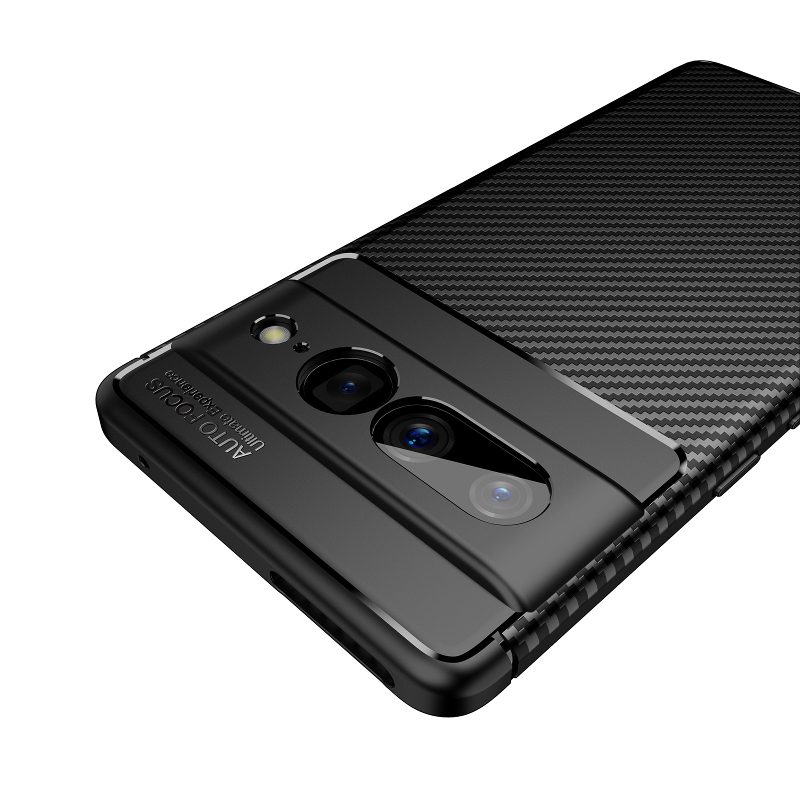 Phone Case For Google Pixel 7 Pro Carbon Fiber Texture Shockproof TPU Phone Case. 
