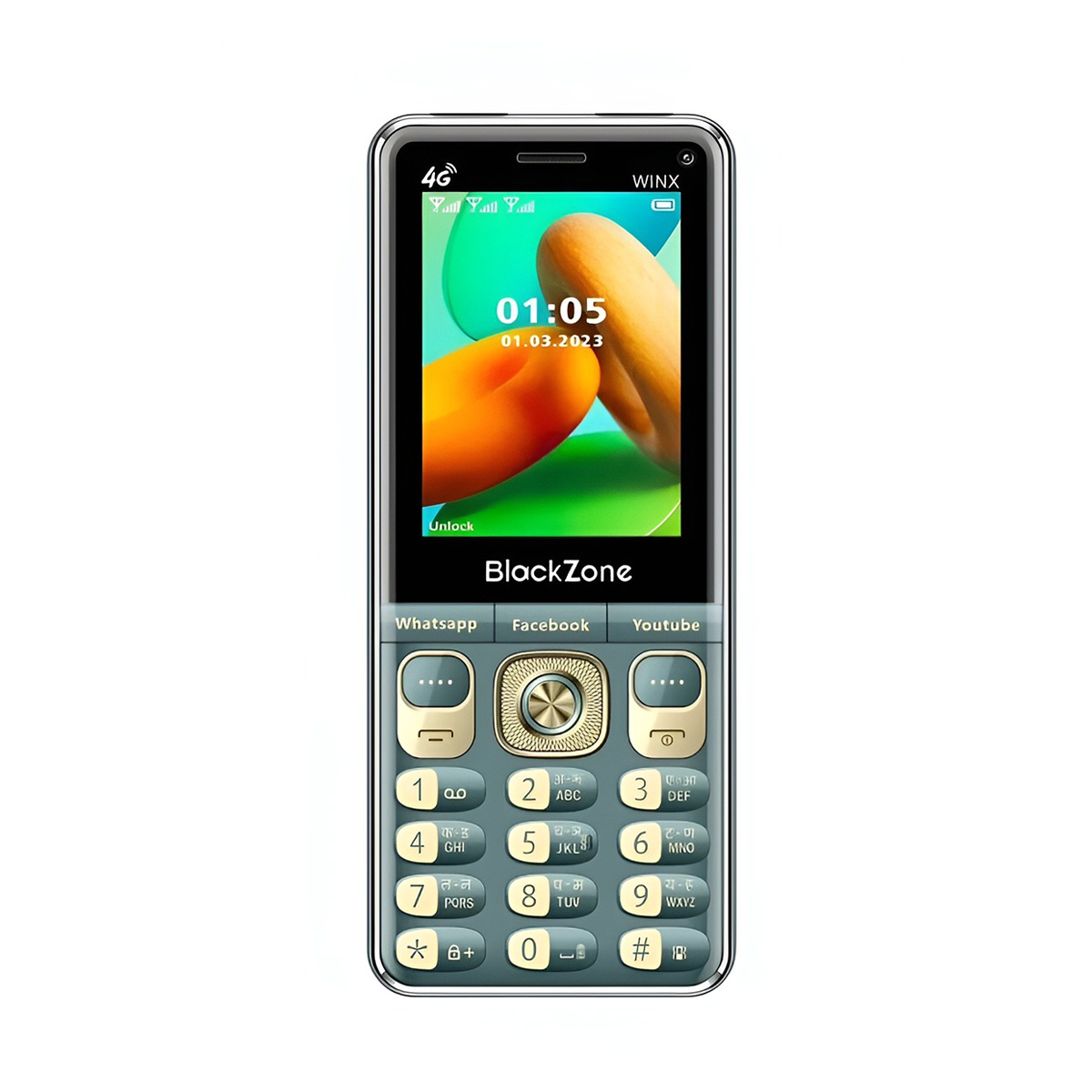 BlackZone WINX 4G Volte with 2.8 Inch keypad ,Touch Screen & Support all Android Features also WiFi Hotsport Youtube  availble. 