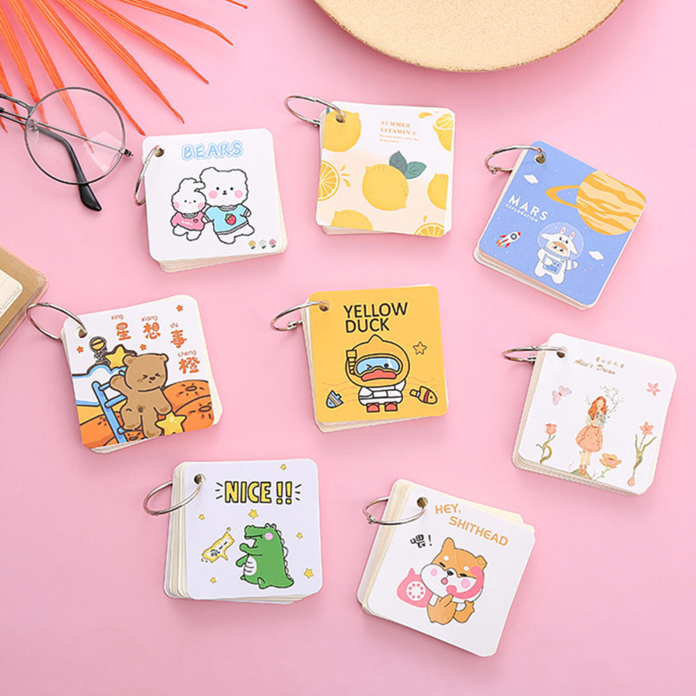 Binder Ring Flash Card Study Cards Memo Pad Index Cards