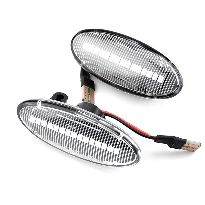 Car LED Dynamic Side Marker Signal Light Turn Lamp for Nissan White. 