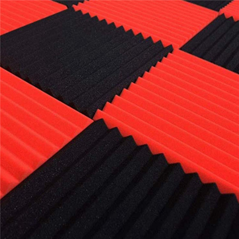 144 Pcs Sound Insulation Board Acoustic Panel Studio Foam Wedge Fireproof Soundproof Cushion Wall Board,2.5 x 30 x 30cm. 