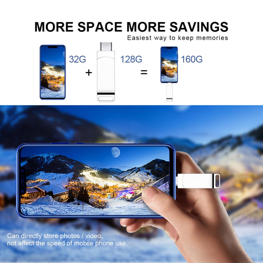 Xiaomi 2TB 1TB U Disk Mobile Phone Pendrive High Speed Usb 3.0 Flash Drive Type-C Computer Dual Interface Metal Flash Memory. 