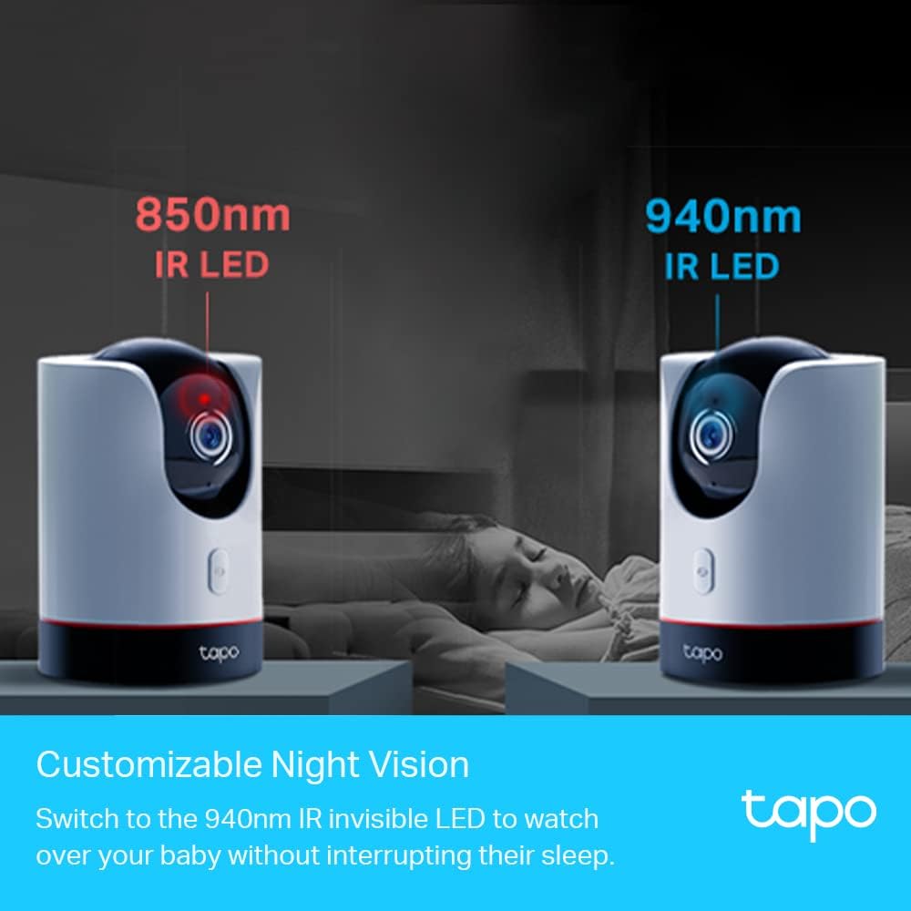 TP-Link Tapo C225 2K 4MP Pan/Tilt AI Home Security Wi-Fi IP Camera with Night Vision. 