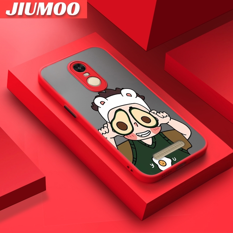 JIUMOO For Redmi Note 3 Redmi Note 3 Pro Case Cartoon Cute Avocado Girl Thin Frosted Transparent Cover Lens Camera Protect Edge Full Cover Casing Hard Cases. 