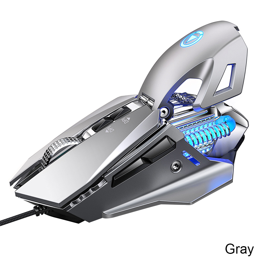 G10 Hollow Mechanical Game Mouse 7200dpi All-keys Macro Programming Intelligent Pressure Glowing RGB Esport Mouse. 