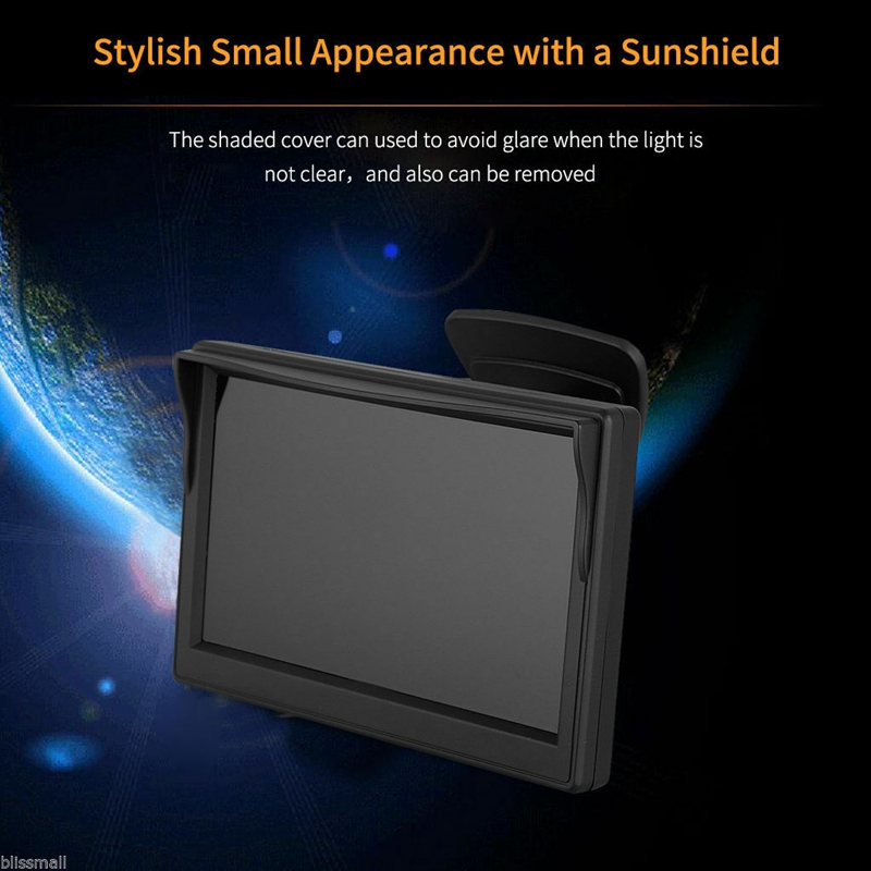 5 Inch 800X480 TFT LCD HD Screen Monitor with Dual Mounting for Car Backup Camera/Rear View/DVD/Media Player. 