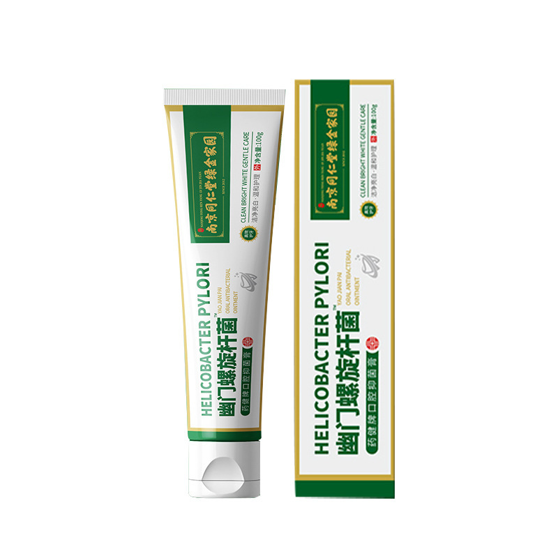 Nanjing Tong Ren Tang antibacterial toothpaste, reduce bad breath, whiten teeth, fresh breath, remove odor, oral care toothpaste. 