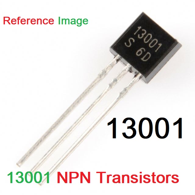 5Pcs MJE13001 E13001 13001 Transistor NPN 600V 0.2A Electronic Power Transistor NPN Plastic Encapsulate Triode Transistor TO-92 Package. 
