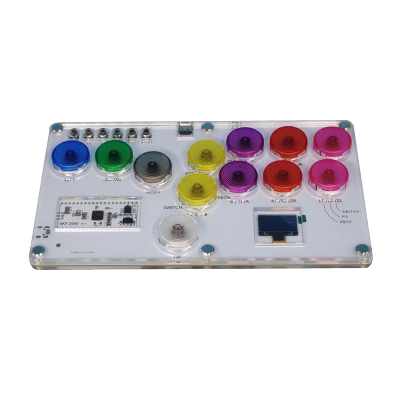 RP2040 Joystick Fighting Keyboard For Hitbox Raspberry Pi Street Fighter 6 Tekken Game Covered Punk For PS4 Joystick
