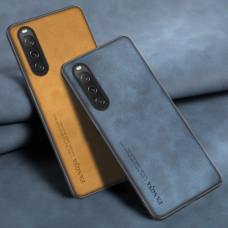 For Sony Xperia 10 V Case Blended Matte Soft Shell Wool Texture Design Anti Knock Male For Sony Xperia 10 V Back Cover