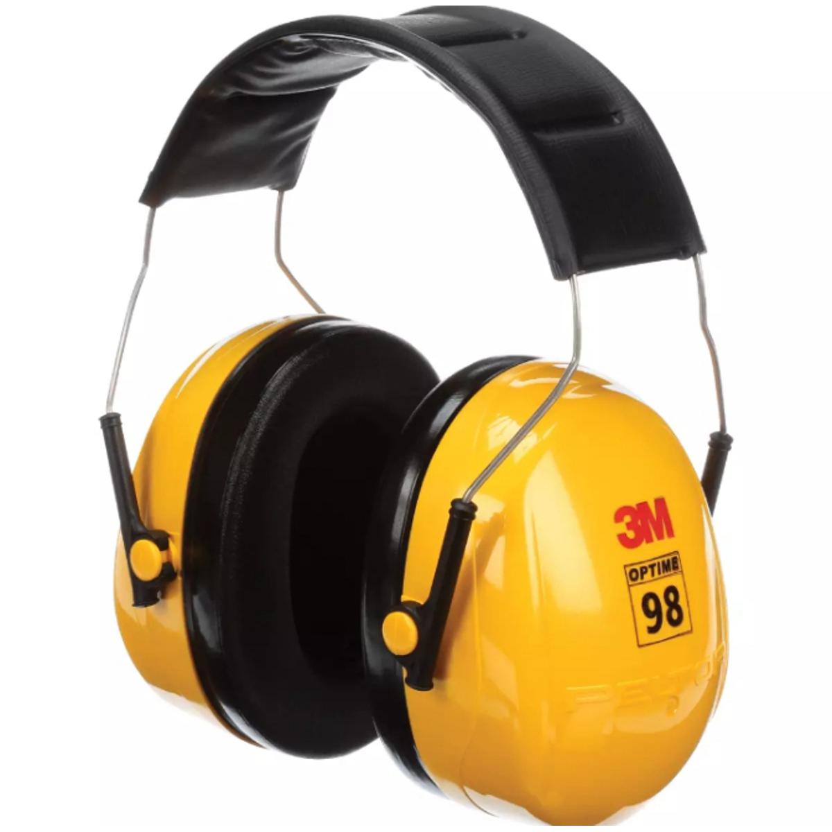 3M Peltor Optime 98 Over the Head Ear muff, Hearing Protection, Ear Protectors, NRR 26 dB, Ideal for heavy equipment operations. 