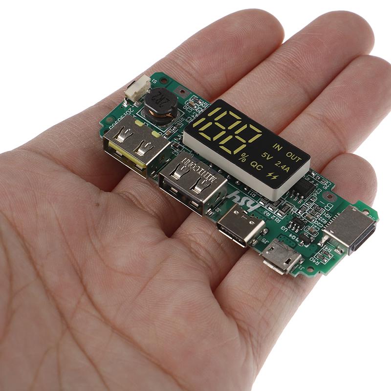 Power Bank First Charging Circuit Type C Micro Lightning USB Supported Dual Output 5V 2.4A LED Display First Charging Circuit Module - Power Bank - power bank circuit. 