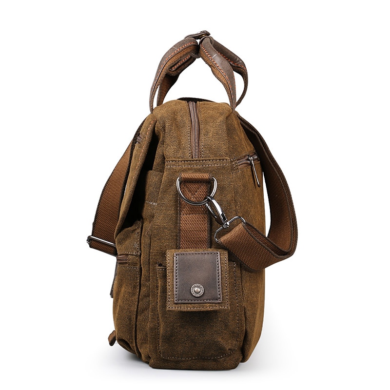 2022 Ruil Retro Canvas Messenger Bags Multifunction Men Shoulder Briefcase Leisure Travel Handbag Toolkit Vintage Package mallet. 