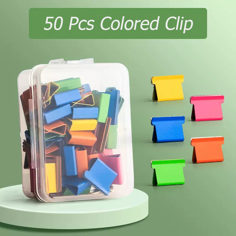 Deli Metal Clip Push Clipper Latest Stapler Paper Fixing Organizing Stapler Reusable Portable Push Clamp Not Damage Paper