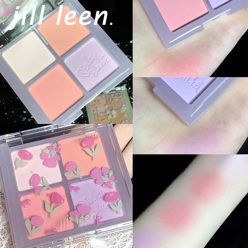 JILL NFour Colors Colorful Blush Natural Three-Dimensional Complexion Improvement Not Easy to Smudge Peach Makeup Chin Purple Cheap. 