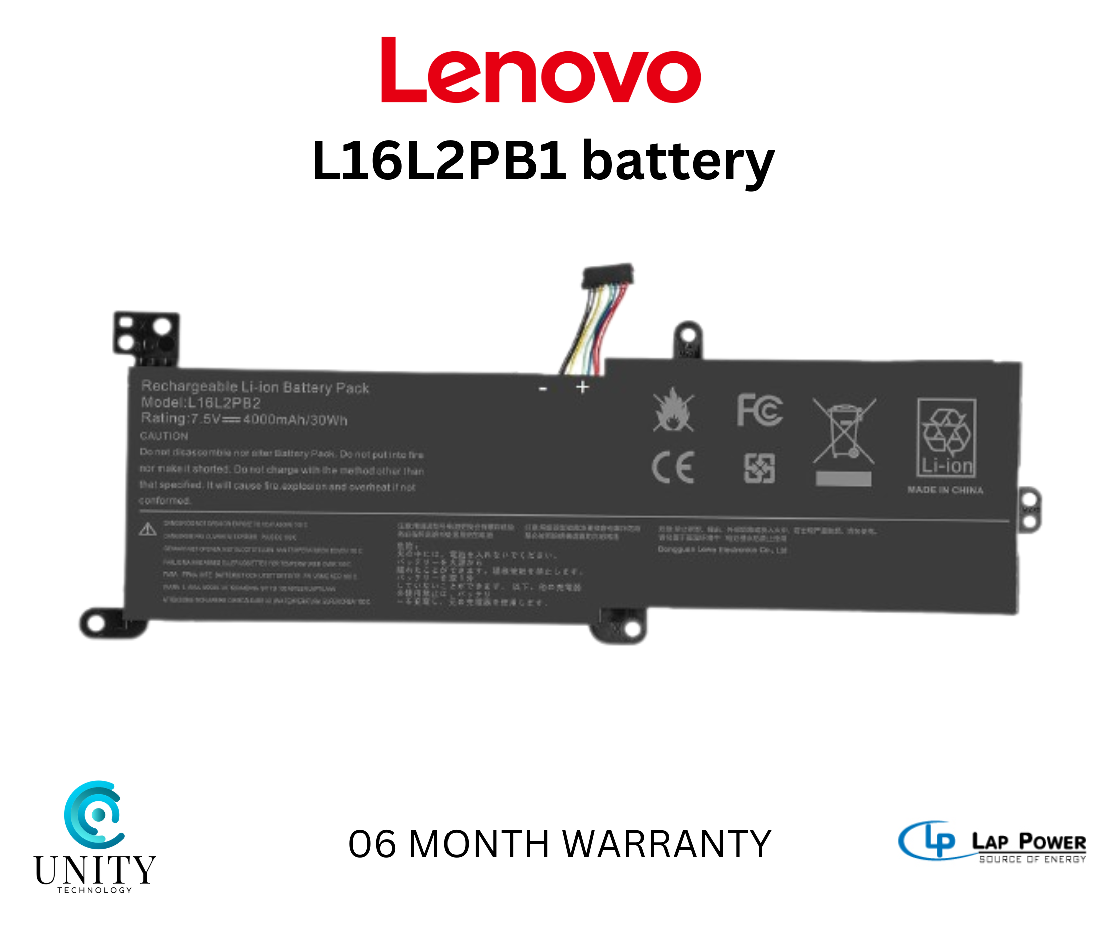 Battery For Lenovo IdeaPad 130 320 330 520 320C B320 V145 V320 Series, PN: L16M2PB1 L16C2PB2 L16M2PB3